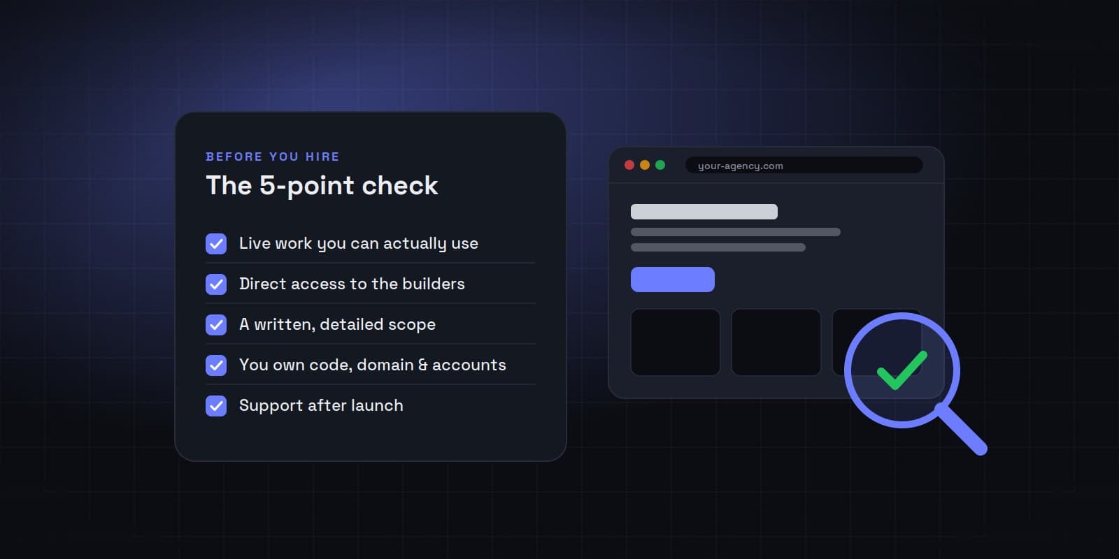 5 things to check before hiring a web development agency